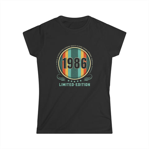 Vintage 1986 TShirt Women Limited Edition BDay 1986 Birthday Womens Shirts