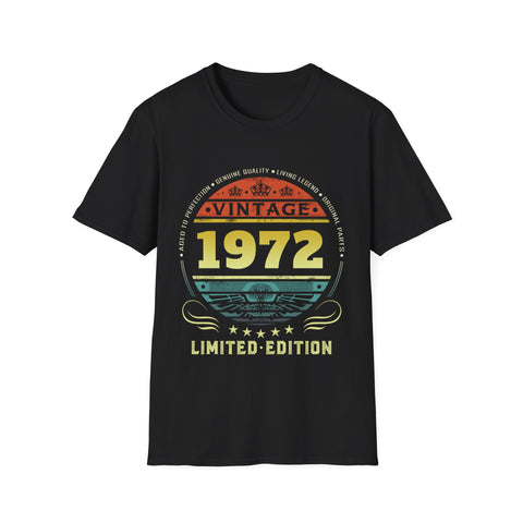 Vintage 1972 Limited Edition 1972 Birthday Shirts for Men Mens Shirts