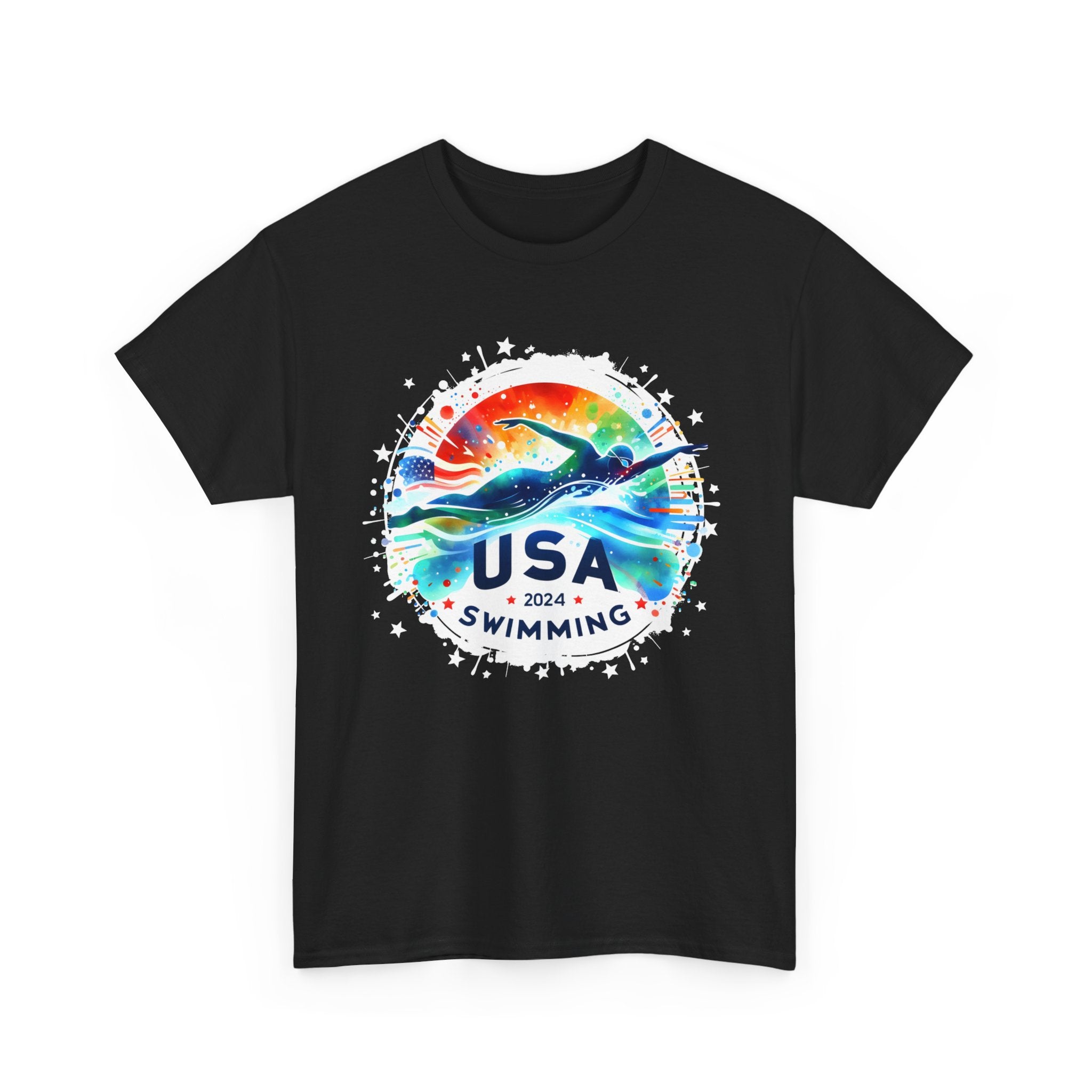 USA 2024 United States Athlete American Swimming 2024 USA Mens Tshirts for Men Big and Tall