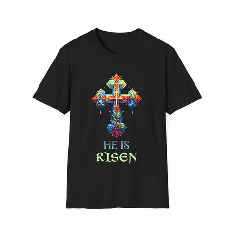 Easter Christian He Is Risen Resurrection Orthodox Easter Shirts for Men