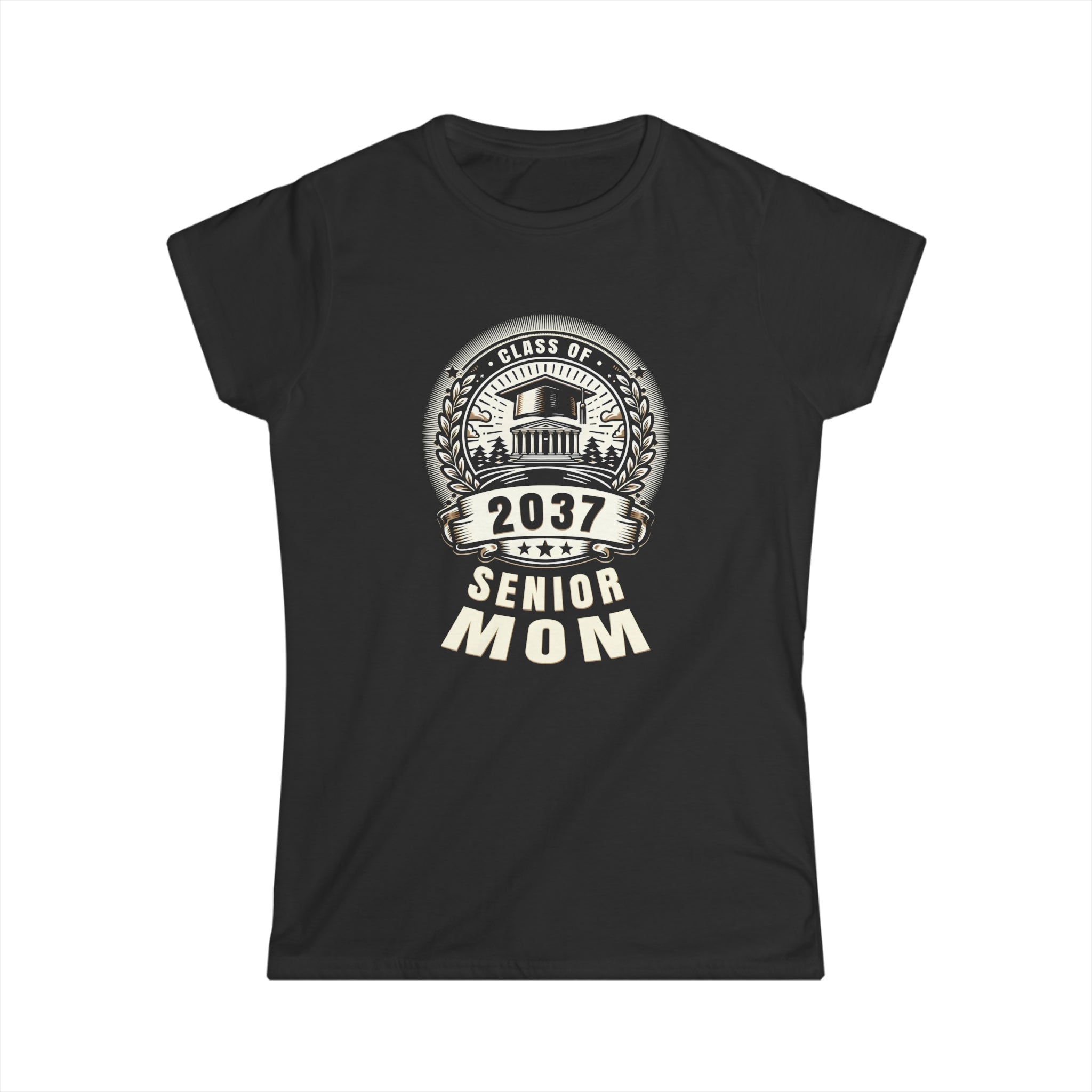 Senior Mom 37 Class of 2037 Back to School Graduation 2037 Womens T Shirts