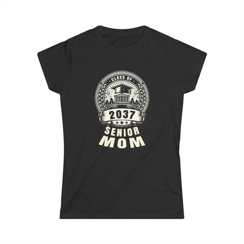 Senior Mom 37 Class of 2037 Back to School Graduation 2037 Womens T Shirts