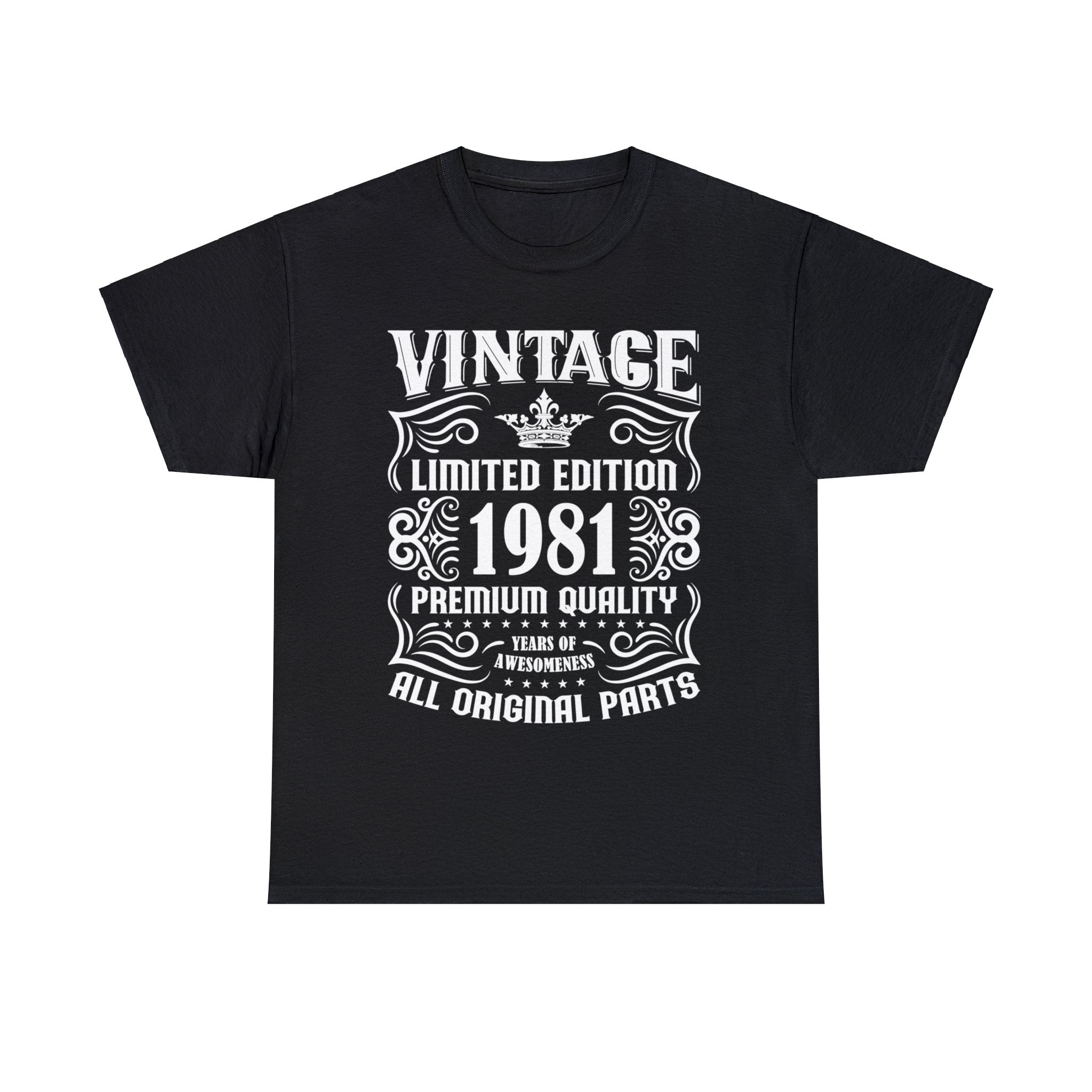 Vintage 1981 TShirt Men Limited Edition BDay 1981 Birthday Men Shirts Big and Tall Plus Size