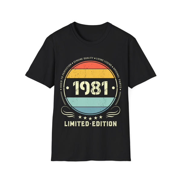 Vintage 1981 Limited Edition 1981 Birthday Shirts for Men Mens Shirt