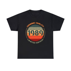 Vintage 1989 T Shirts for Men Retro Funny 1989 Birthday Shirts for Men Plus Size Big and Tall