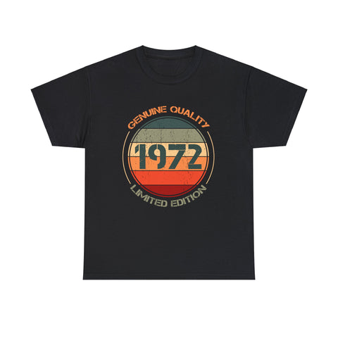 Vintage 1972 T Shirts for Men Retro Funny 1972 Birthday Shirts for Men Plus Size Big and Tall