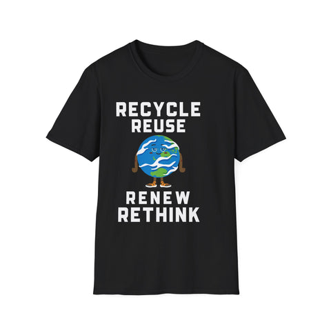 Happy Earth Day Environmental Symbol Reuse Renew Rethink Environmental Mens T Shirts