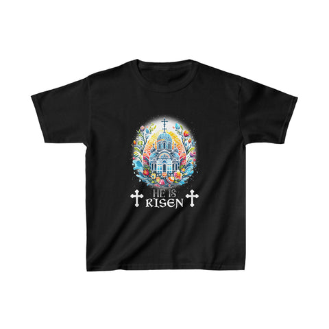 Happy Easter Jesus He Has Risen Orthodox Christian Easter Boys Shirt