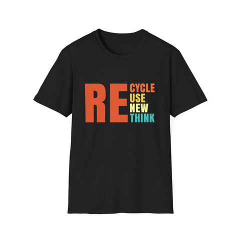 Environment Reuse Renew Rethink Activism Environmental Crisis Earth Day Shirts for Men
