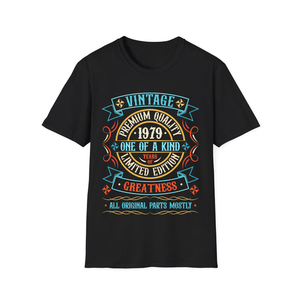 Vintage 1979 T Shirts for Men Retro Funny 1979 Birthday Mens Shirts