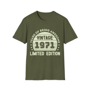 Vintage 1971 T Shirts for Men Retro Funny 1971 Birthday Men Shirts