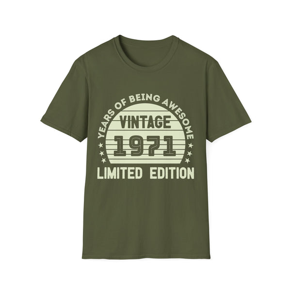 Vintage 1971 T Shirts for Men Retro Funny 1971 Birthday Men Shirts