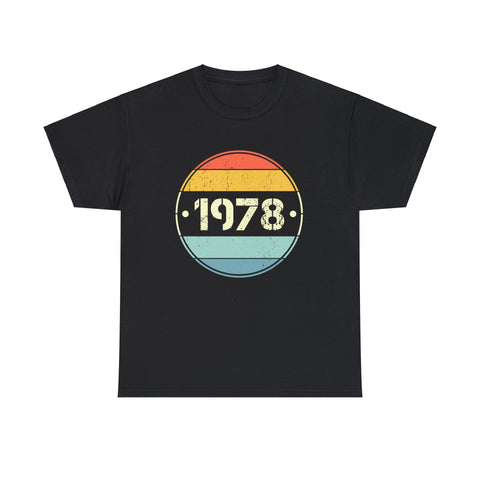 Vintage 1978 Birthday Shirts for Men Funny 1978 Birthday Big and Tall Shirts for Men Plus Size