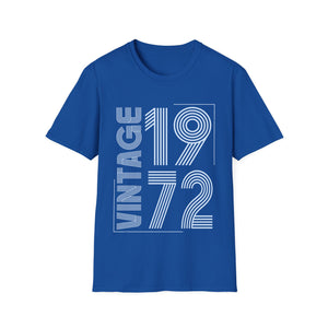 Vintage 1972 T Shirts for Men Retro Funny 1972 Birthday Mens Shirts