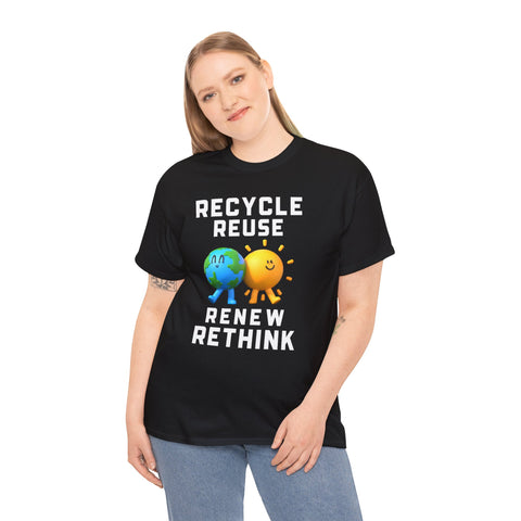 Happy Earth Day Environmental Symbol Reuse Renew Rethink Environmental Womens Shirt Plus Size