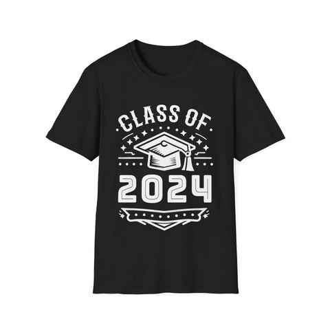Senior 2024 Class of 2024 Graduation First Day Of School Mens Shirts