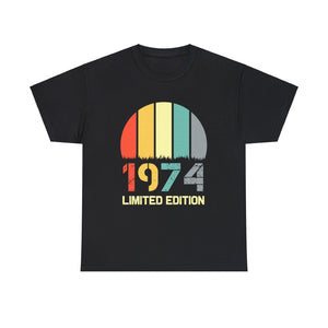 Vintage 1974 TShirt Men Limited Edition BDay 1974 Birthday Mens Tshirts for Men Big and Tall