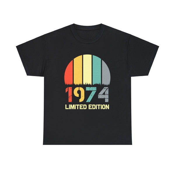 Vintage 1974 TShirt Men Limited Edition BDay 1974 Birthday Mens Tshirts for Men Big and Tall