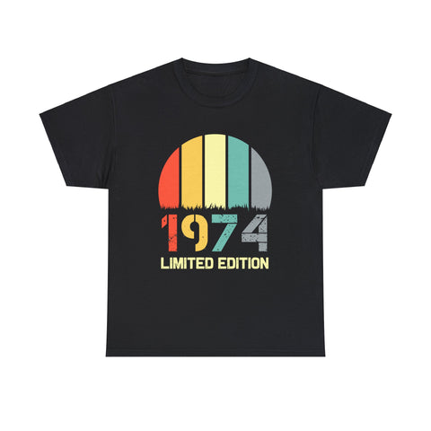 Vintage 1974 TShirt Men Limited Edition BDay 1974 Birthday Mens Tshirts for Men Big and Tall