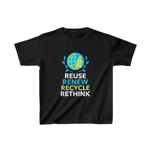 Happy Earth Day Environmental Symbol Reuse Renew Rethink Environment Girls Shirts