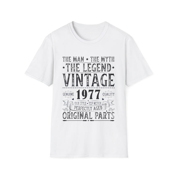 Vintage 1977 T Shirts for Men Retro Funny 1977 Birthday Shirts for Men