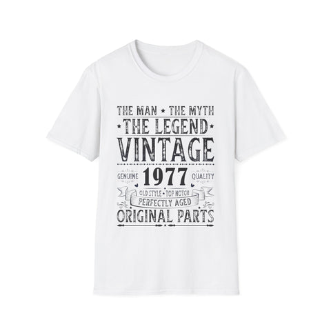 Vintage 1977 T Shirts for Men Retro Funny 1977 Birthday Shirts for Men