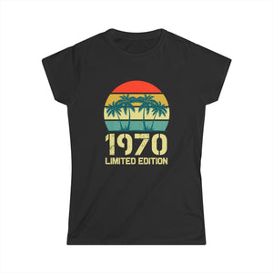 Vintage 1970 Birthday Shirts for Women Funny 1970 Birthday Womens Shirt