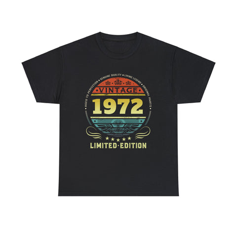 Vintage 1972 Limited Edition 1972 Birthday Shirts for Men Men Shirts Big and Tall Plus Size