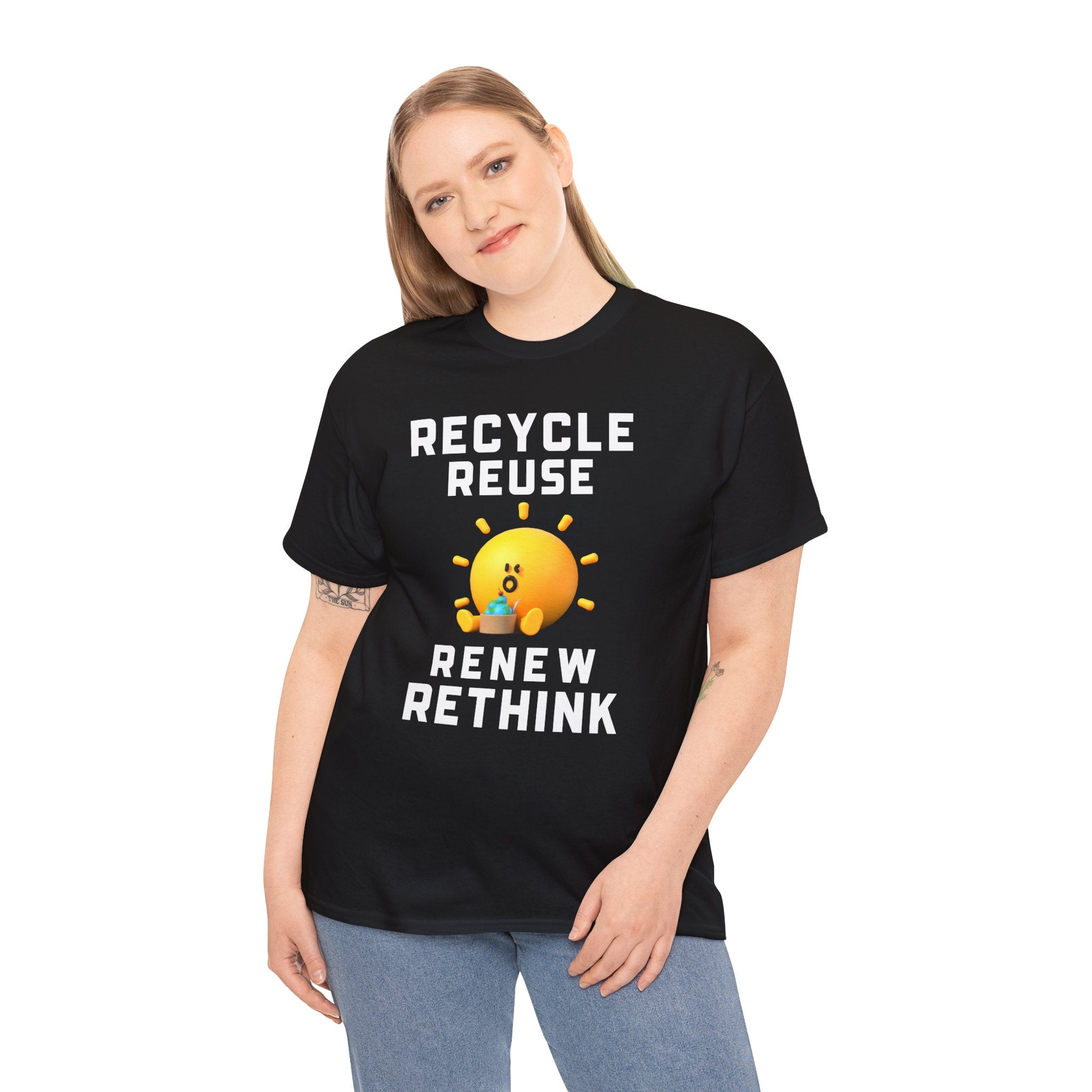 Earth Day Recycling Symbol Reuse Renew Rethink Recycle Plus Size Shirts for Women