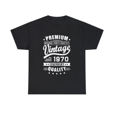 Vintage 1970 T Shirts for Men Retro Funny 1970 Birthday Mens Shirt Plus Size Big and Tall