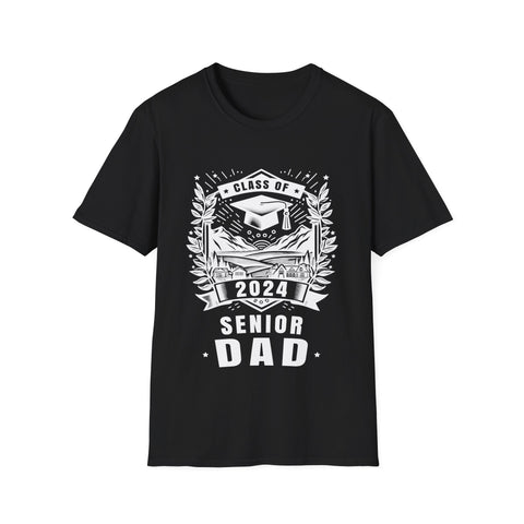 Senior Dad 24 Class of 2024 Back to School Graduation 2024 Shirts for Men