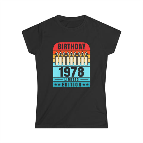 Vintage 1978 TShirt Women Limited Edition BDay 1978 Birthday Women Shirts