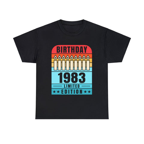 Vintage 1983 TShirt Men Limited Edition BDay 1983 Birthday Mens Shirt Plus Size Big and Tall