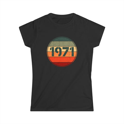 Vintage 1971 Birthday Shirts for Women Funny 1971 Birthday Womens Shirts