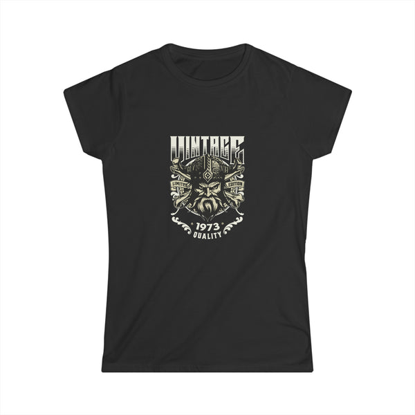 Vintage 1973 T Shirts for Women Retro Funny 1973 Birthday Shirts for Women