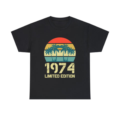 Vintage 1974 Birthday Shirts for Men Funny 1974 Birthday Big and Tall Tshirts Shirts for Men