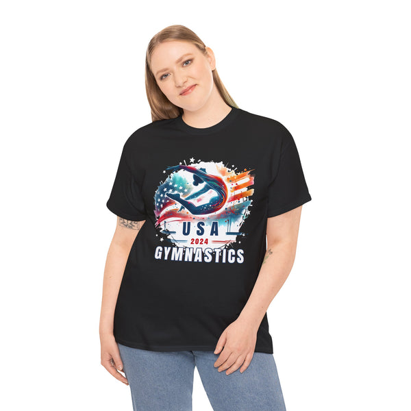 USA 2024 Games United States Gymnastics America 2024 USA Plus Size Tops for Women