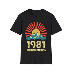 Vintage 1981 Limited Edition 1981 Birthday Shirts for Men Mens Tshirts