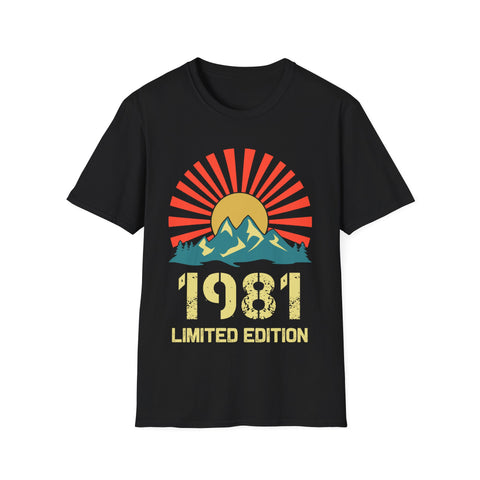 Vintage 1981 Limited Edition 1981 Birthday Shirts for Men Mens Tshirts