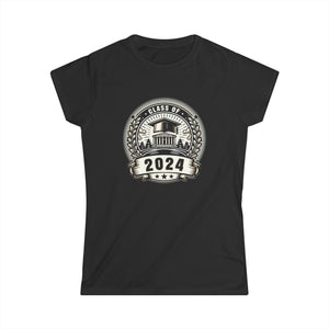 Class of 2024 Grow With Me First Day of School Graduation Womens T Shirts