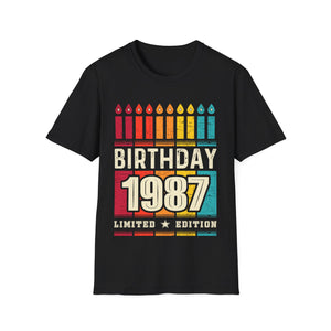 Vintage 1987 TShirt Men Limited Edition BDay 1987 Birthday Mens T Shirt