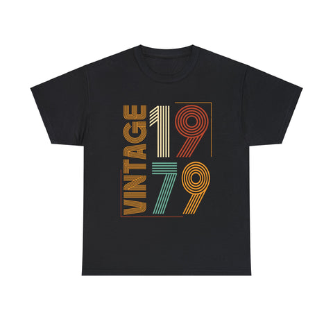 Vintage 1979 TShirt Men Limited Edition BDay 1979 Birthday Shirts for Men Plus Size Big and Tall