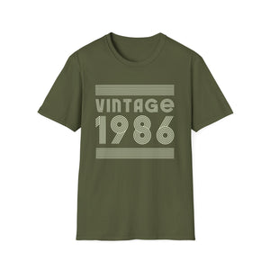 Vintage 1986 T Shirts for Men Retro Funny 1986 Birthday Mens Shirt