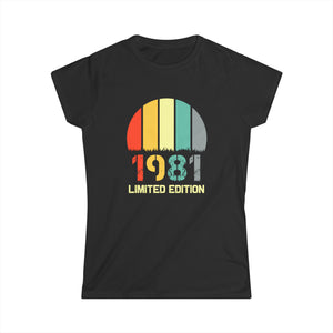 Vintage 1981 TShirt Women Limited Edition BDay 1981 Birthday Shirts for Women