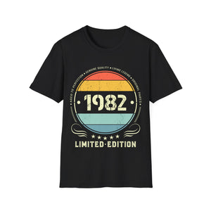 Vintage 1982 Limited Edition 1982 Birthday Shirts for Men Mens Tshirts