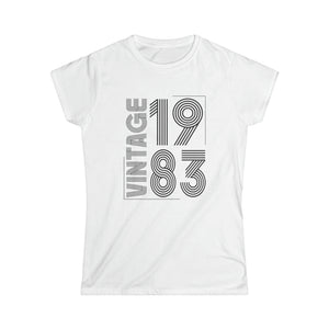 Vintage 1983 T Shirts for Women Retro Funny 1983 Birthday Womens T Shirts