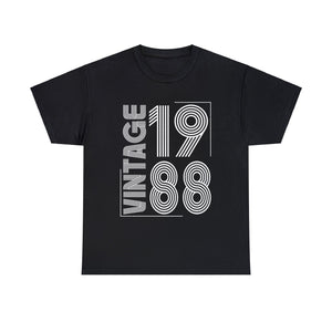 Vintage 1988 T Shirts for Men Retro Funny 1988 Birthday Mens Tshirts for Men Big and Tall