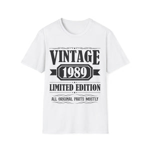 Vintage 1989 T Shirts for Men Retro Funny 1989 Birthday Shirts for Men