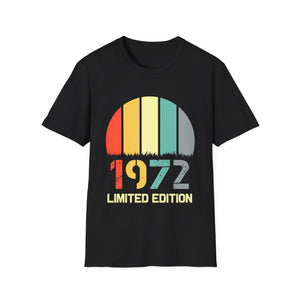 Vintage 1972 TShirt Men Limited Edition BDay 1972 Birthday Shirts for Men