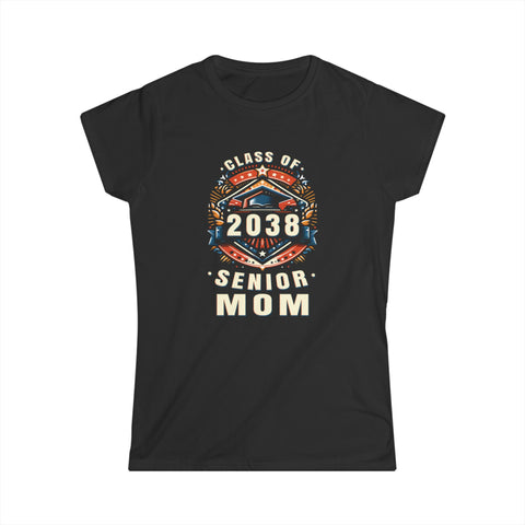 Proud Mom Class of 2038 Mom 2038 Graduate Senior Mom 2038 Women Shirts